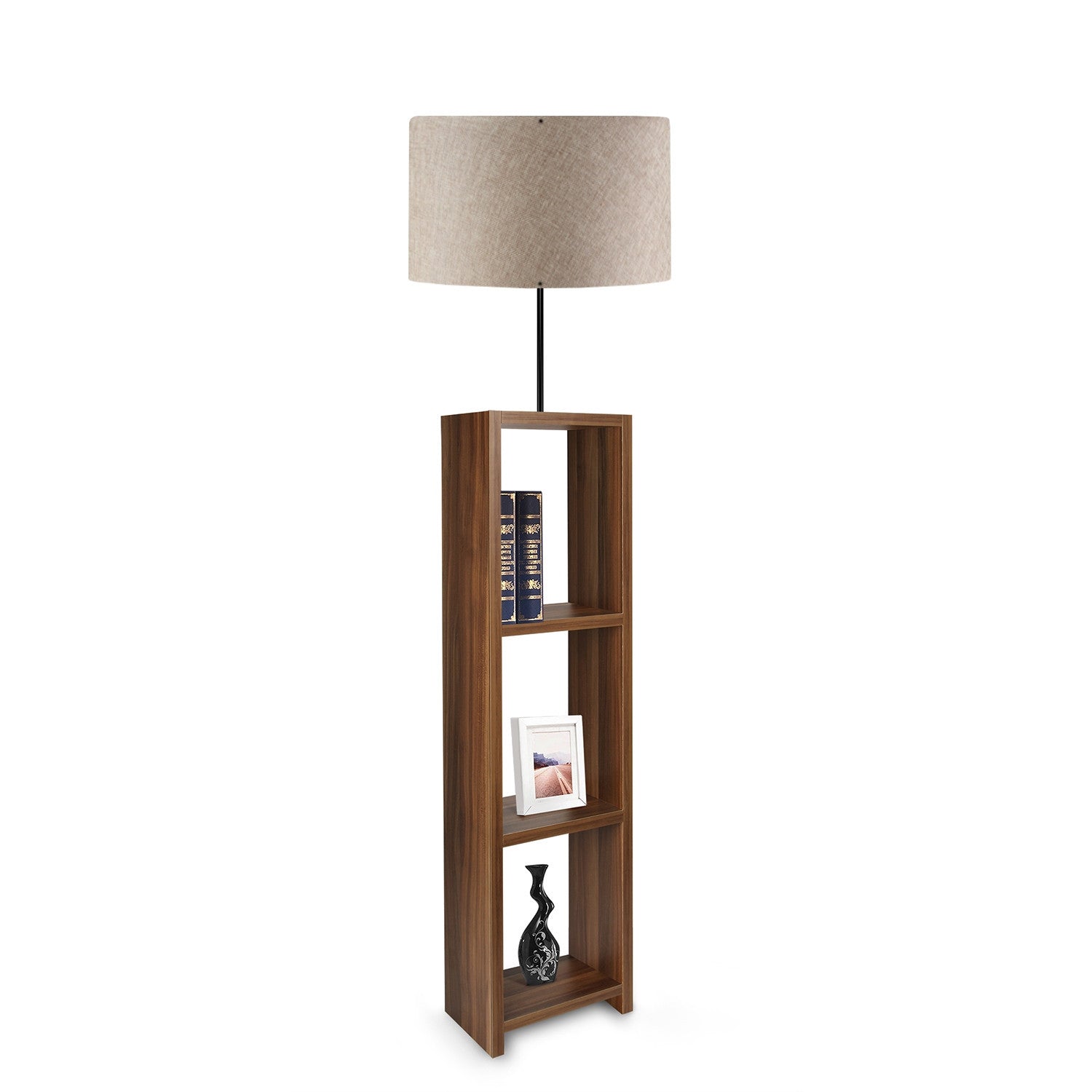 Candeeiro de Pé de madeira – 150 cm – Bege
