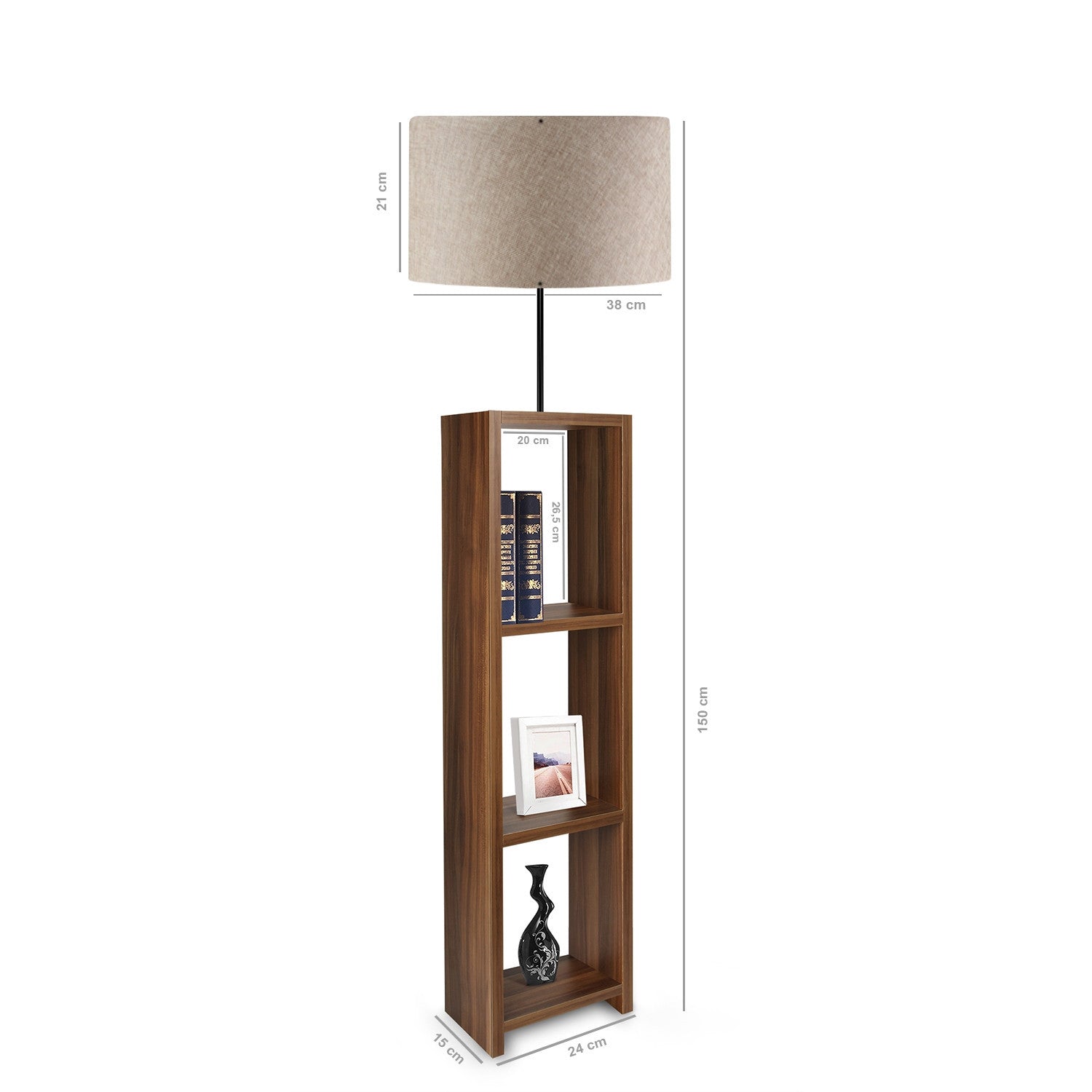 Candeeiro de Pé de madeira – 150 cm – Bege