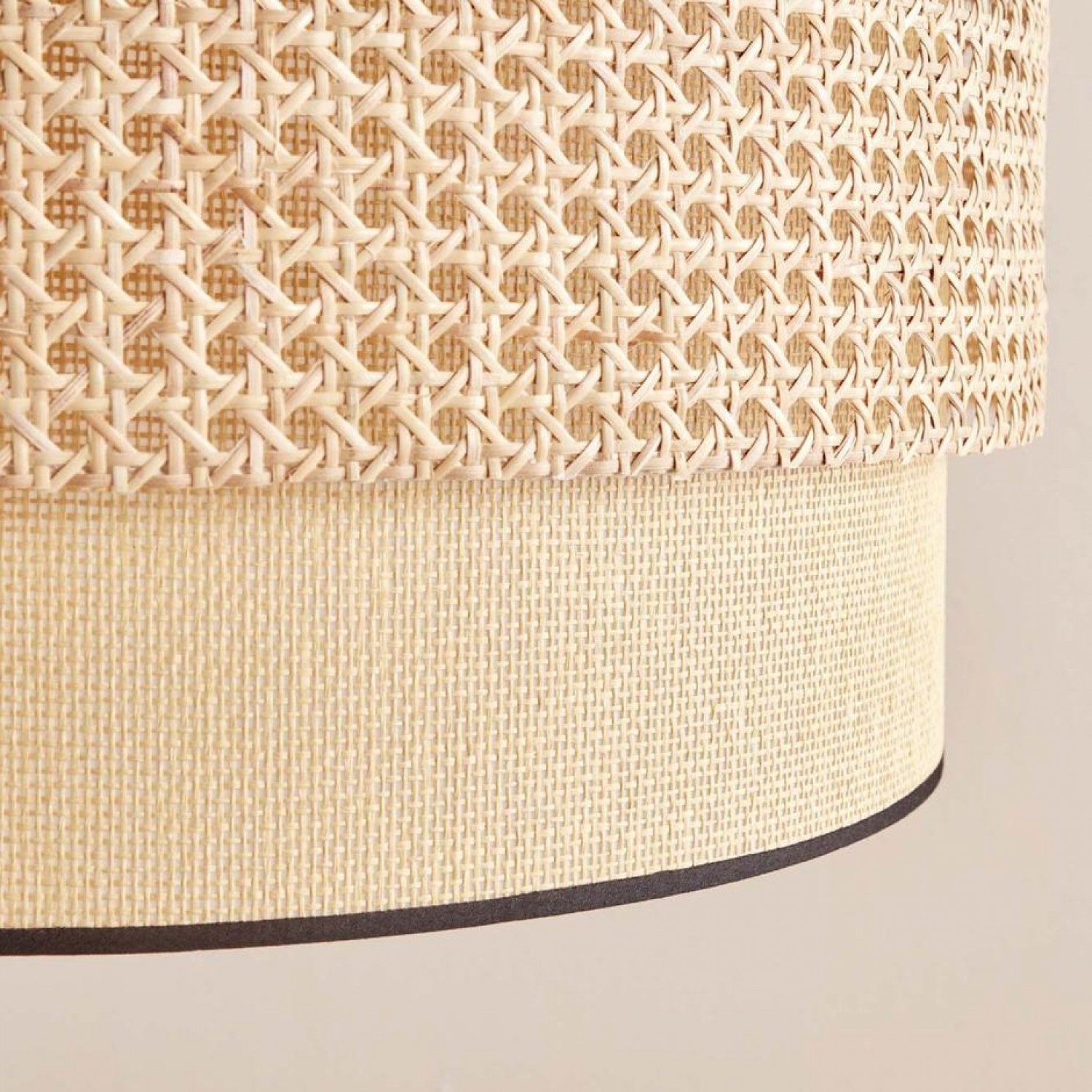 Candeeiro de Teto – 50 cm – Bege – Rattan