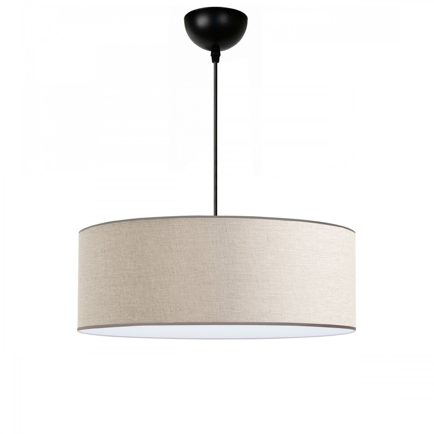 Candeeiro de Teto – 70 cm – Creme – Tecido