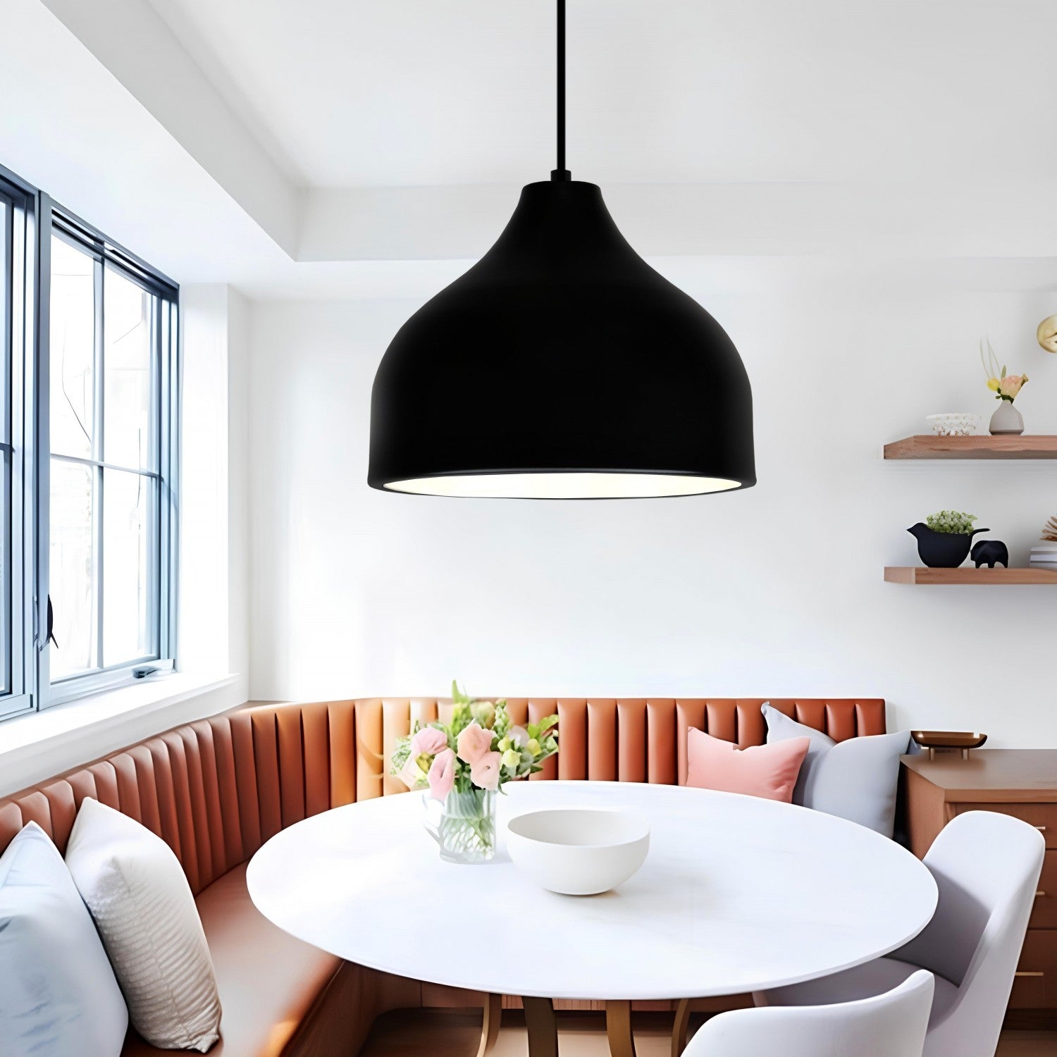 Candeeiro de Teto – 70 cm – Preto – Metálico