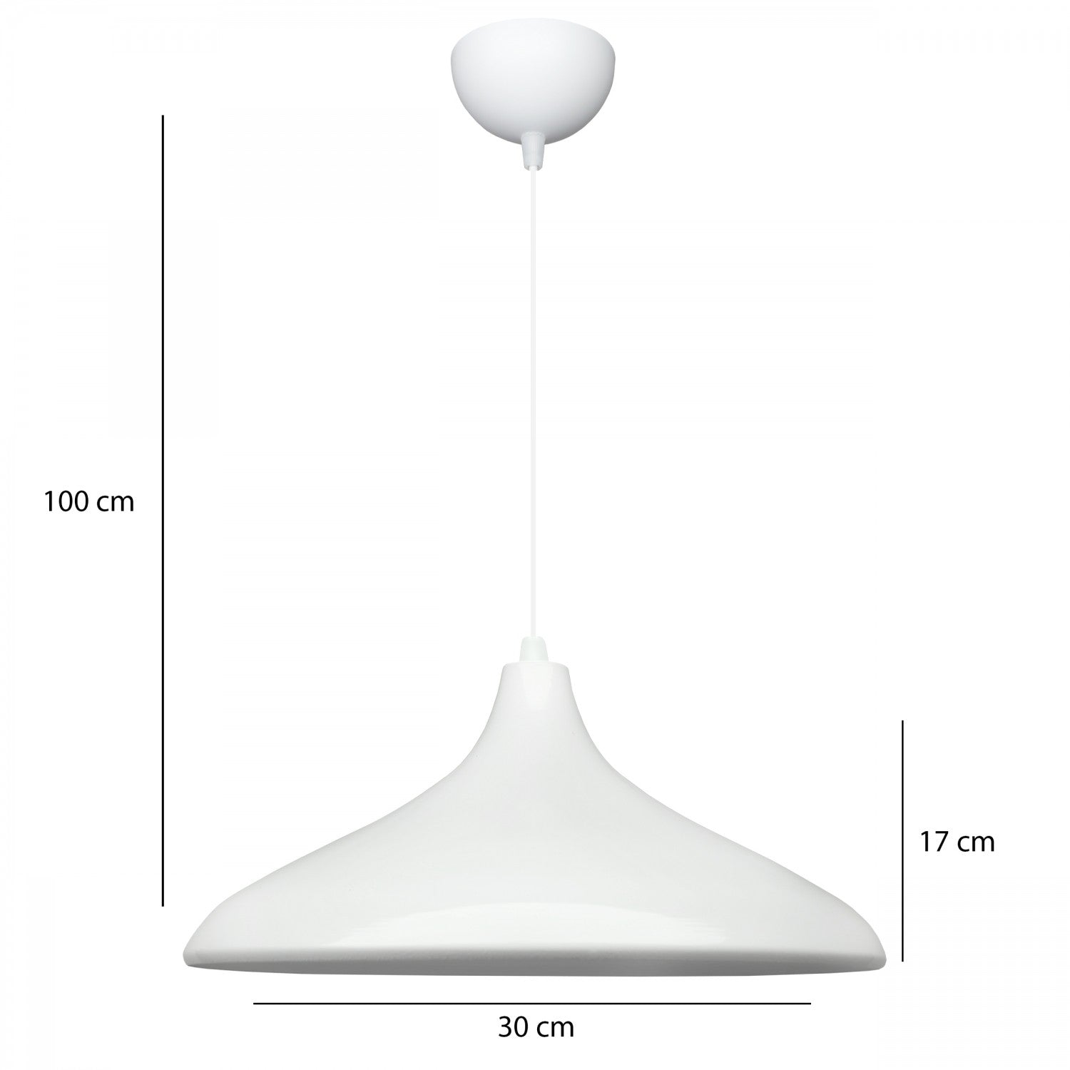 Candeeiro de Teto – 100-120 cm – Branco – Metal