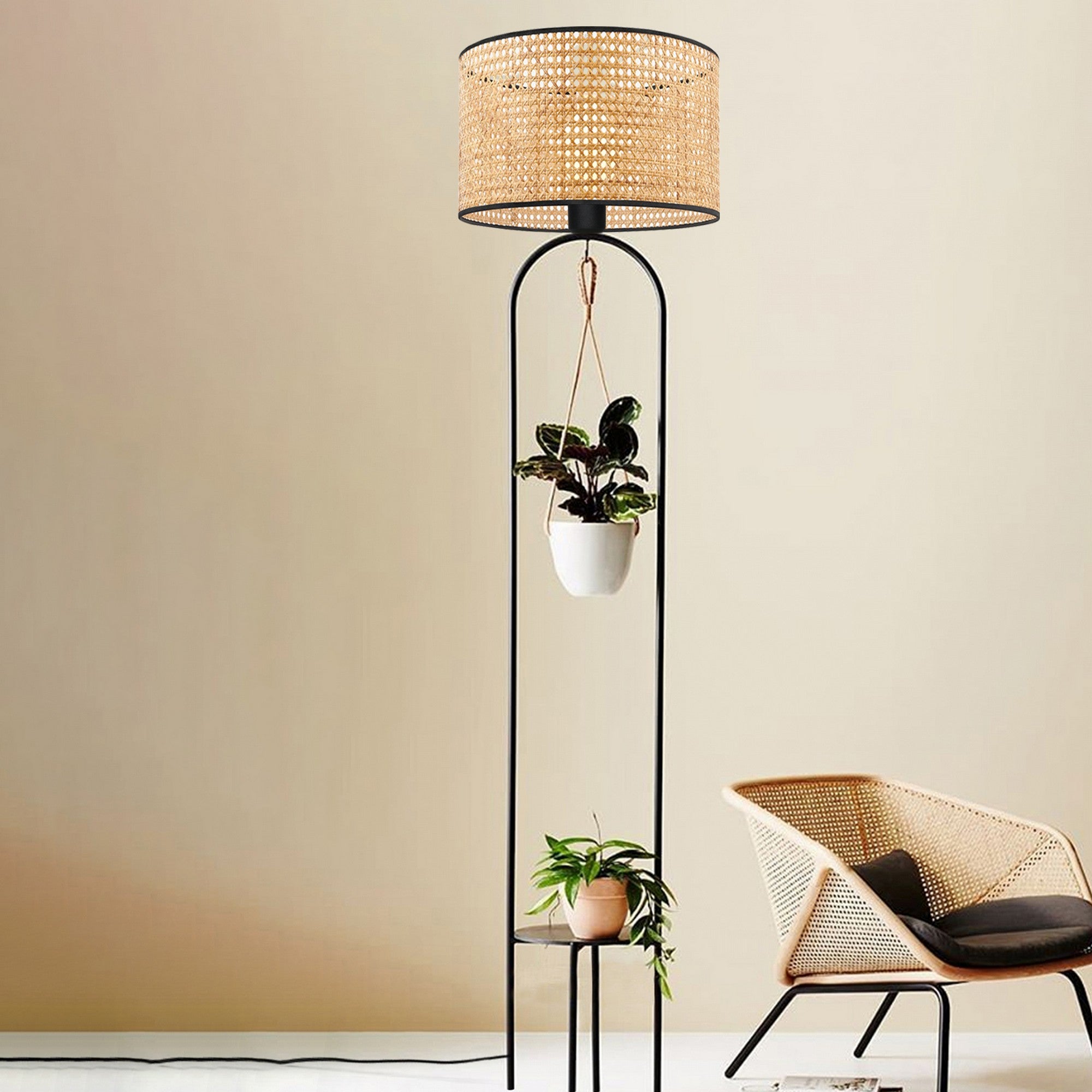Candeeiro de Pé em Rotim – 145 cm – Rattan – Rotim