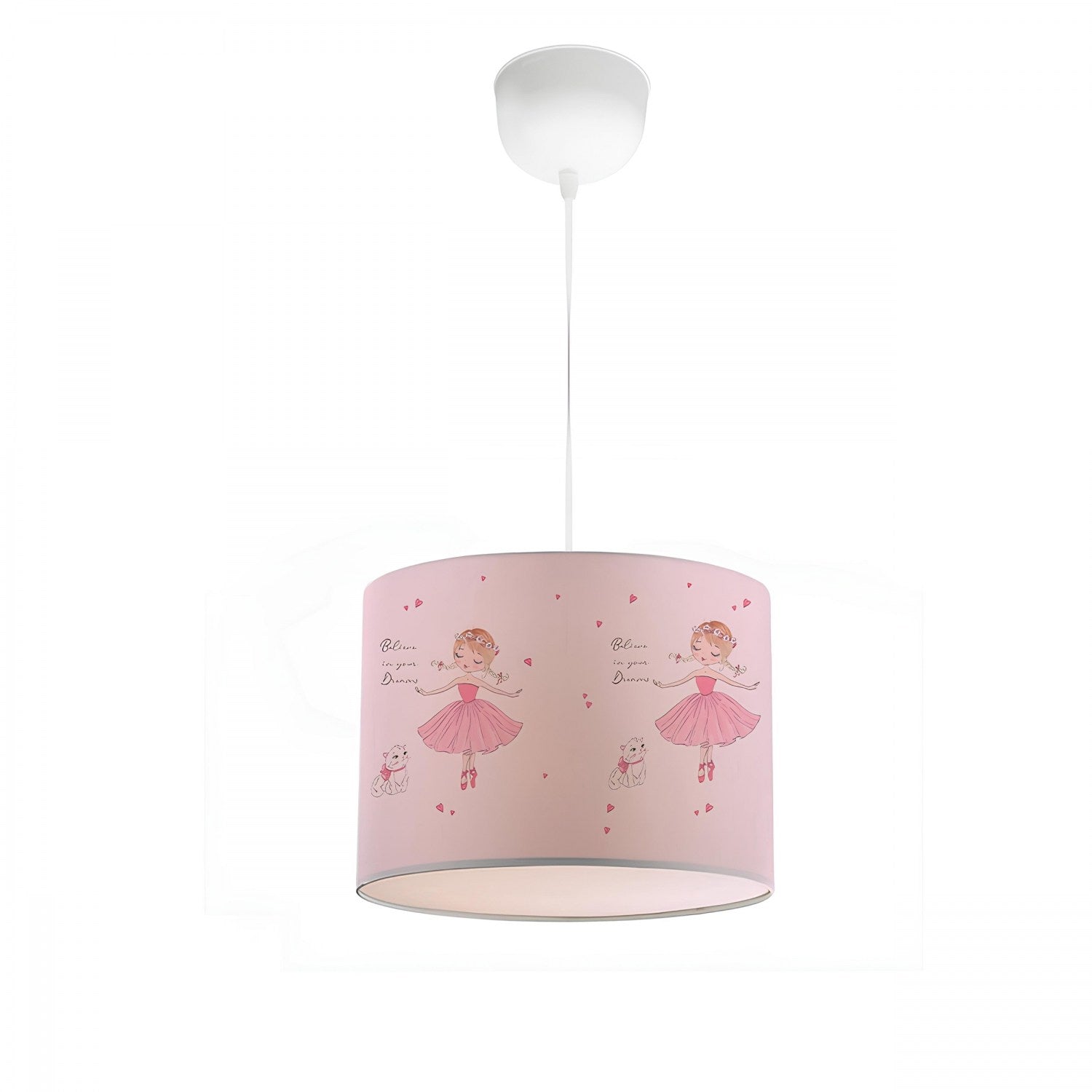 Candeeiro de Teto – 70 cm – Multicolorido – Tecido
