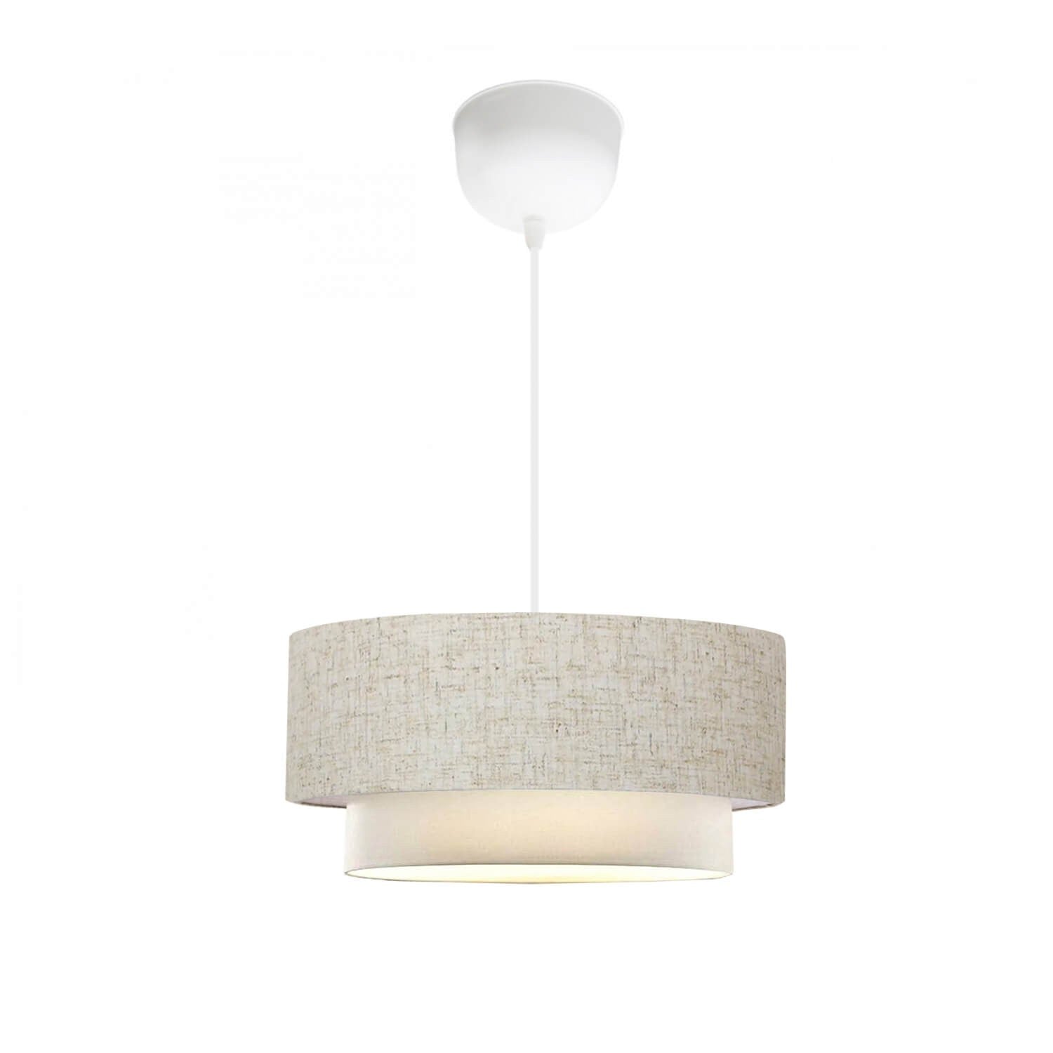 Candeeiro de Teto – 70 cm – creme – tecido