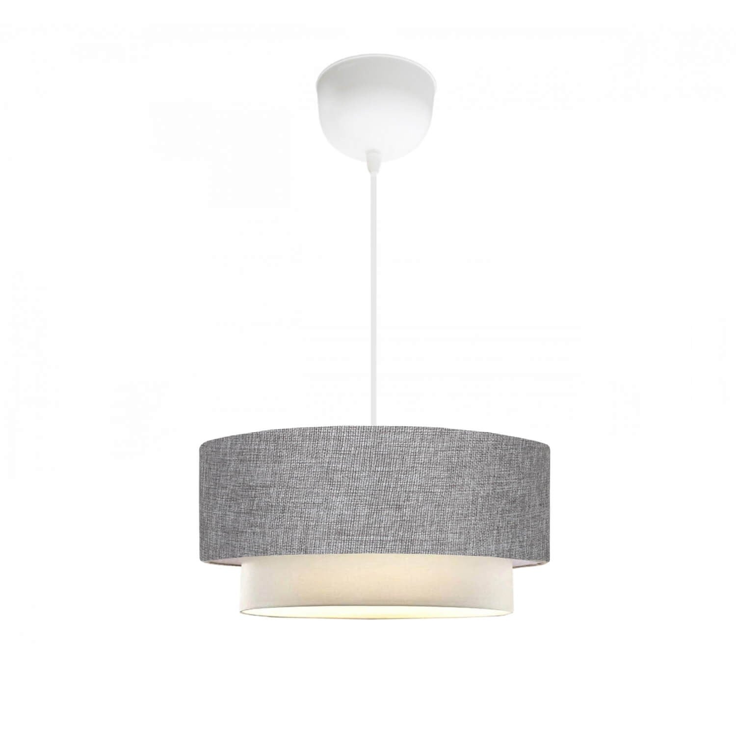 Candeeiro de Teto – 70 cm – Cinza – Tecido