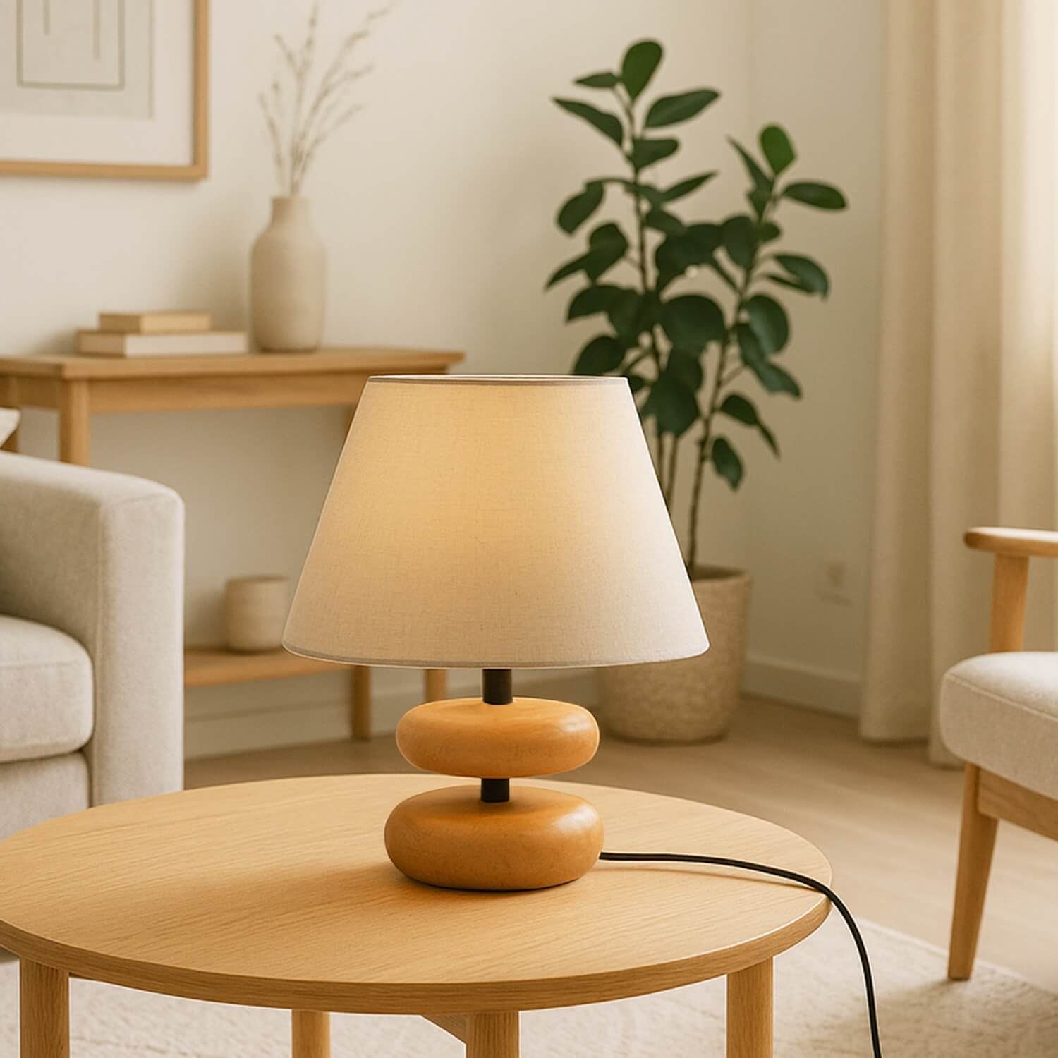 Candeeiro de mesa-241399-Bege