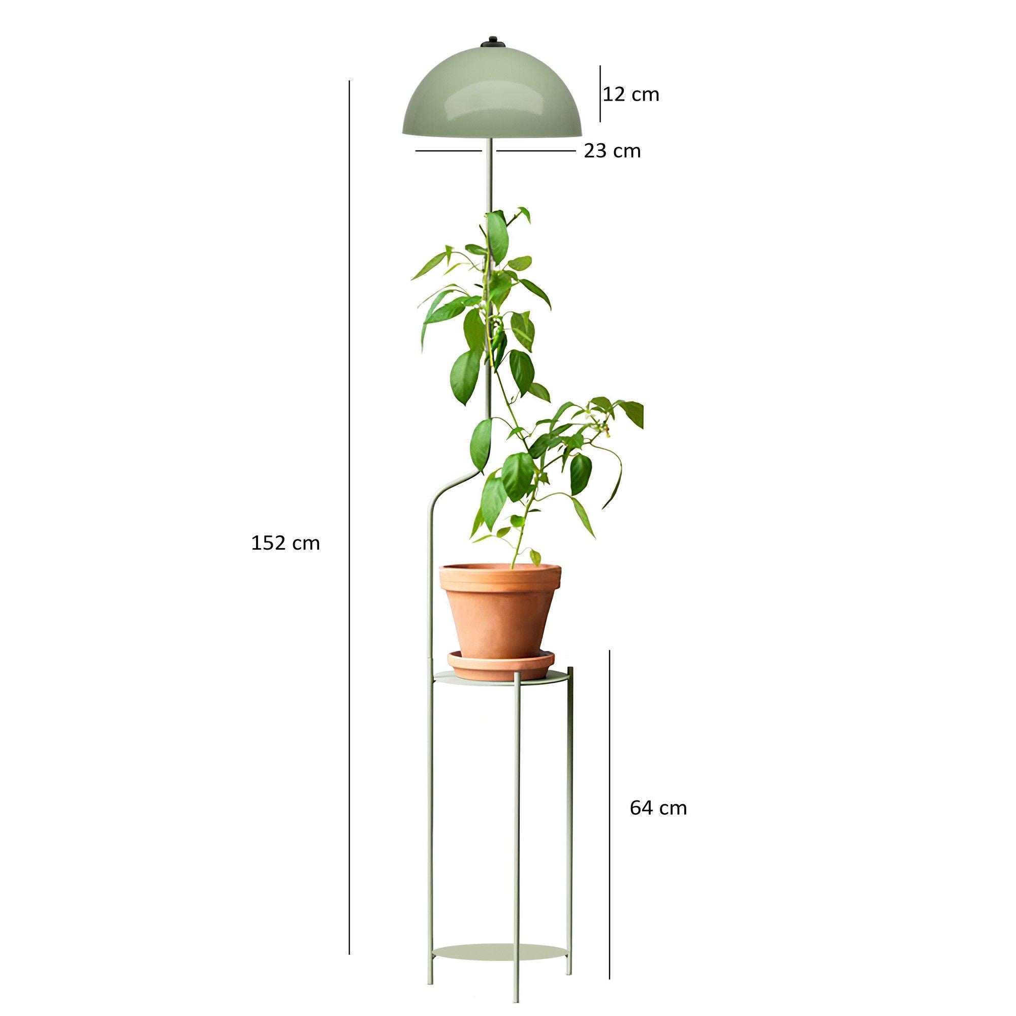 Candeeiro de Pé – 135 cm – Hortelã – Metálico