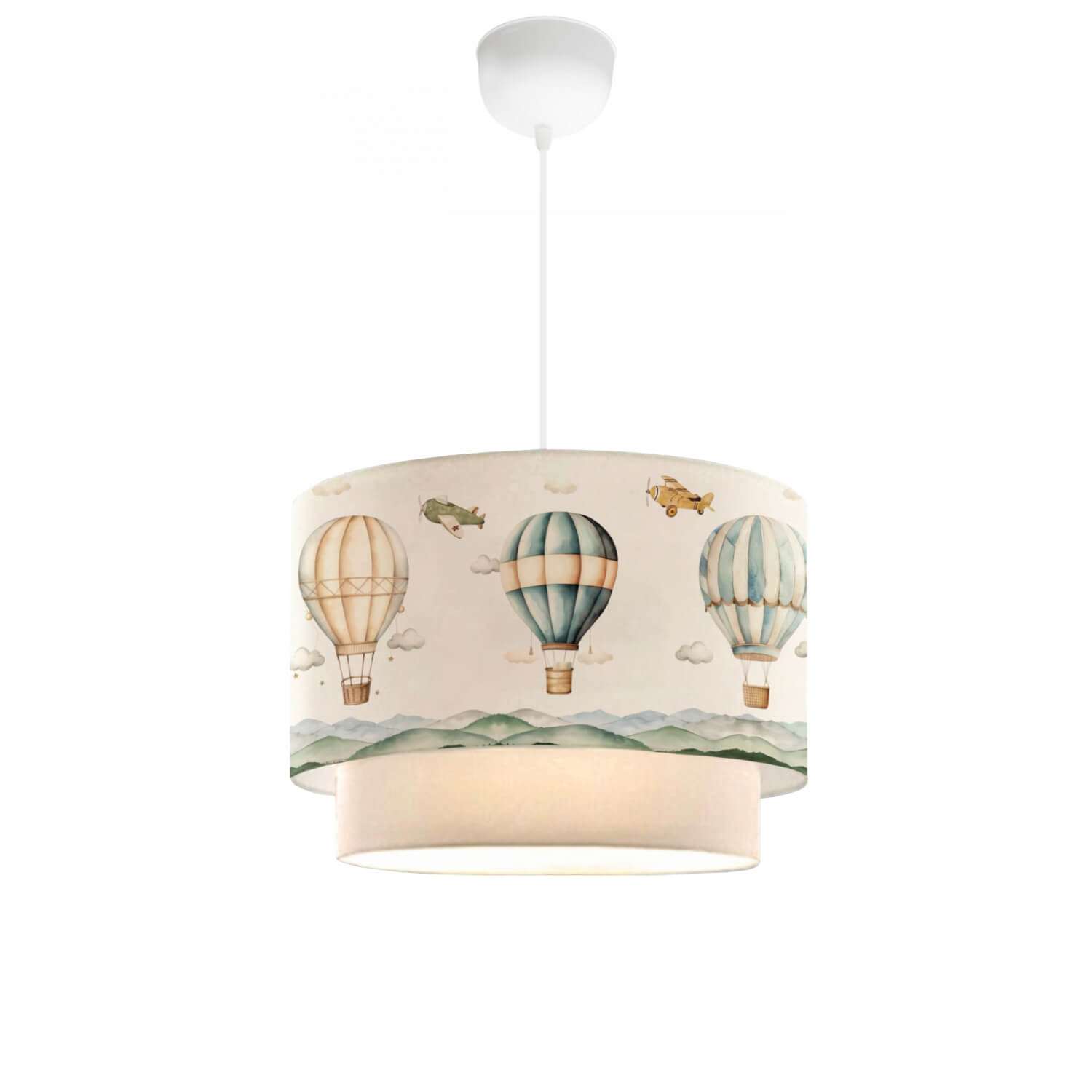 Candeeiro de Teto – 70 cm – Creme – Plástico