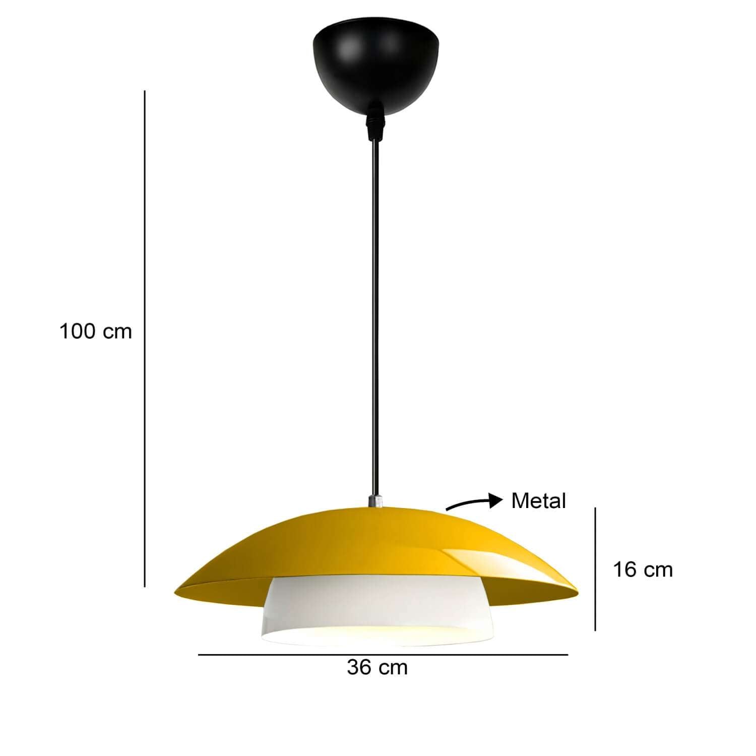 Candeeiro de Teto – Ø36 h:16 – Amarelo – Metálico