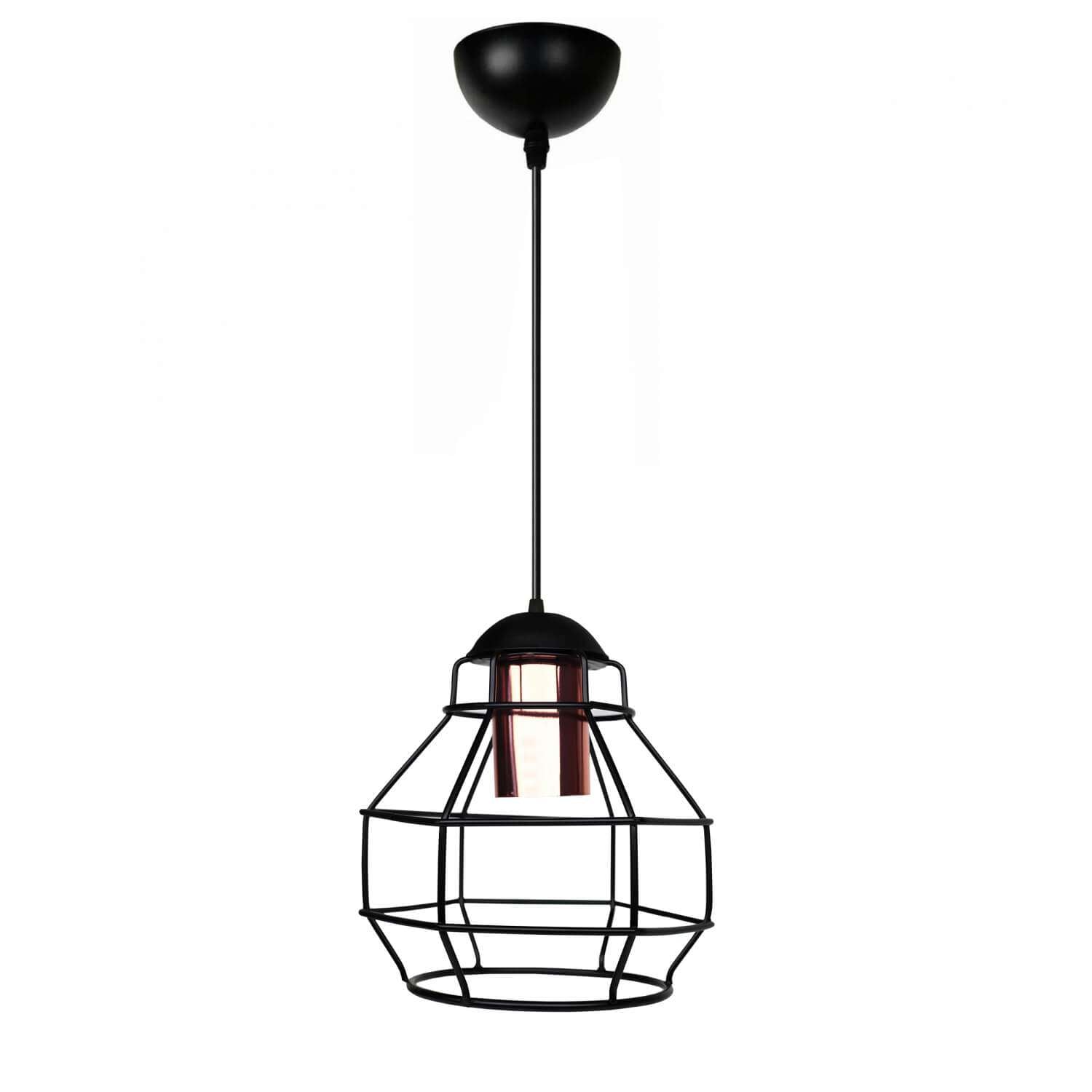 Candeeiro de Teto – 120 cm – Preto – Metal
