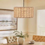 Candeeiro de Teto – Altura ajustável – Cor natural – Corpo metálico