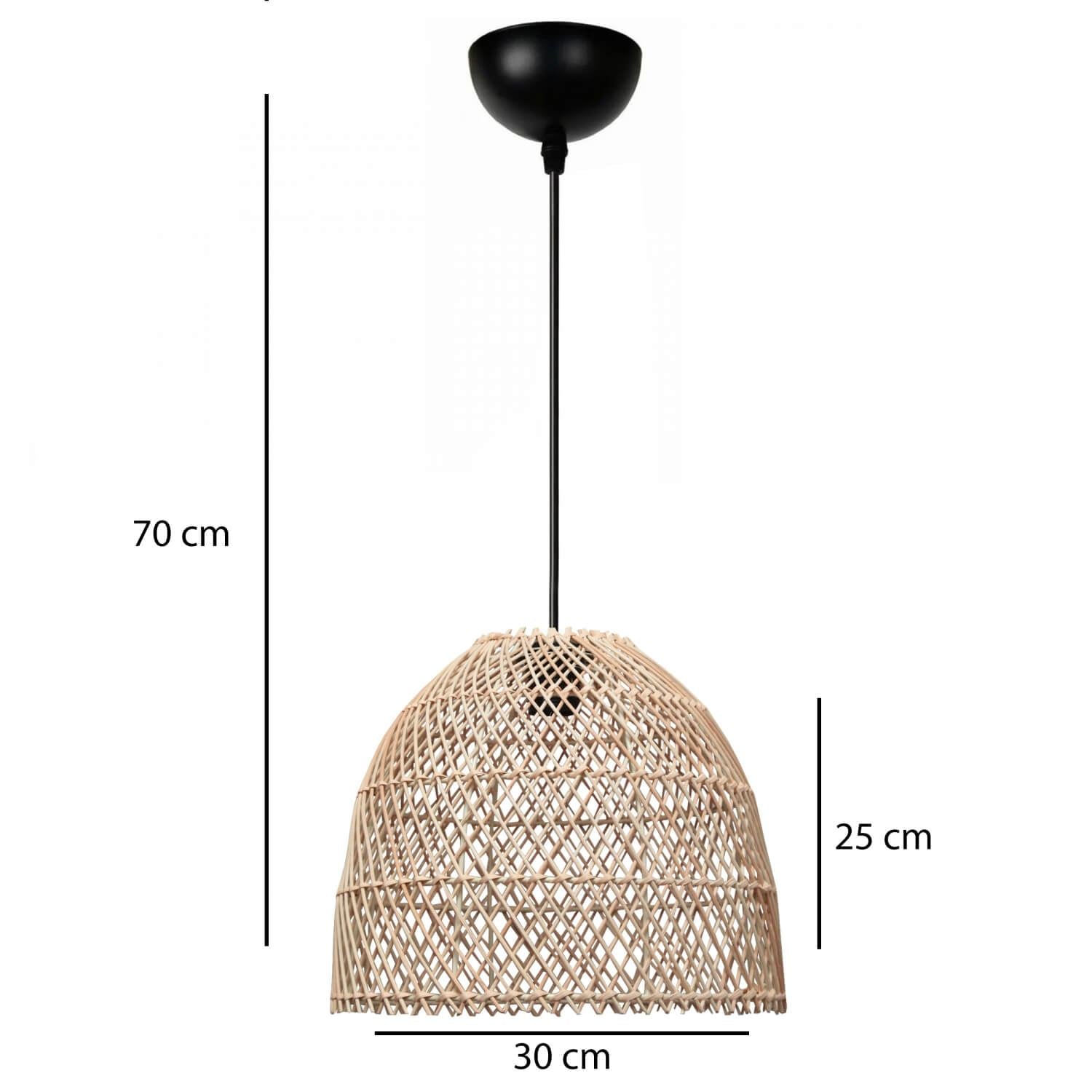 Candeeiro de Teto – 30-80 cm – Cor Natural – Metal