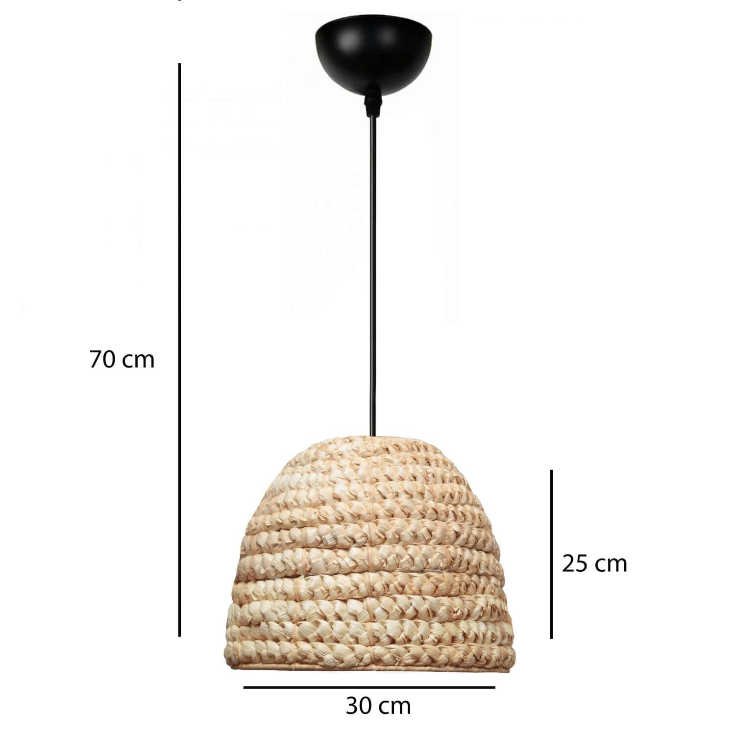 Candeeiro de Teto - 30 a 80 cm - Natural - Metálico