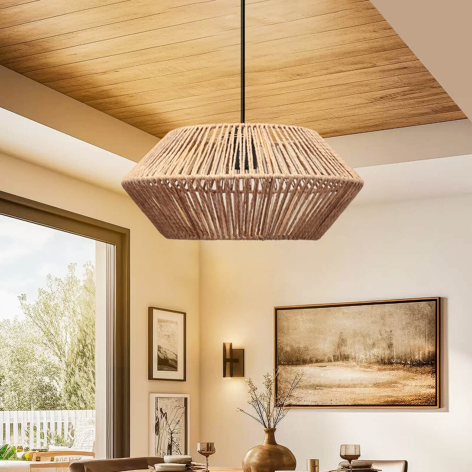 Candeeiro de Teto – 20-80 cm – Cor natural – Metal