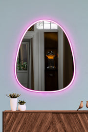 Espelho com Iluminação Led-Quippy-Rosa