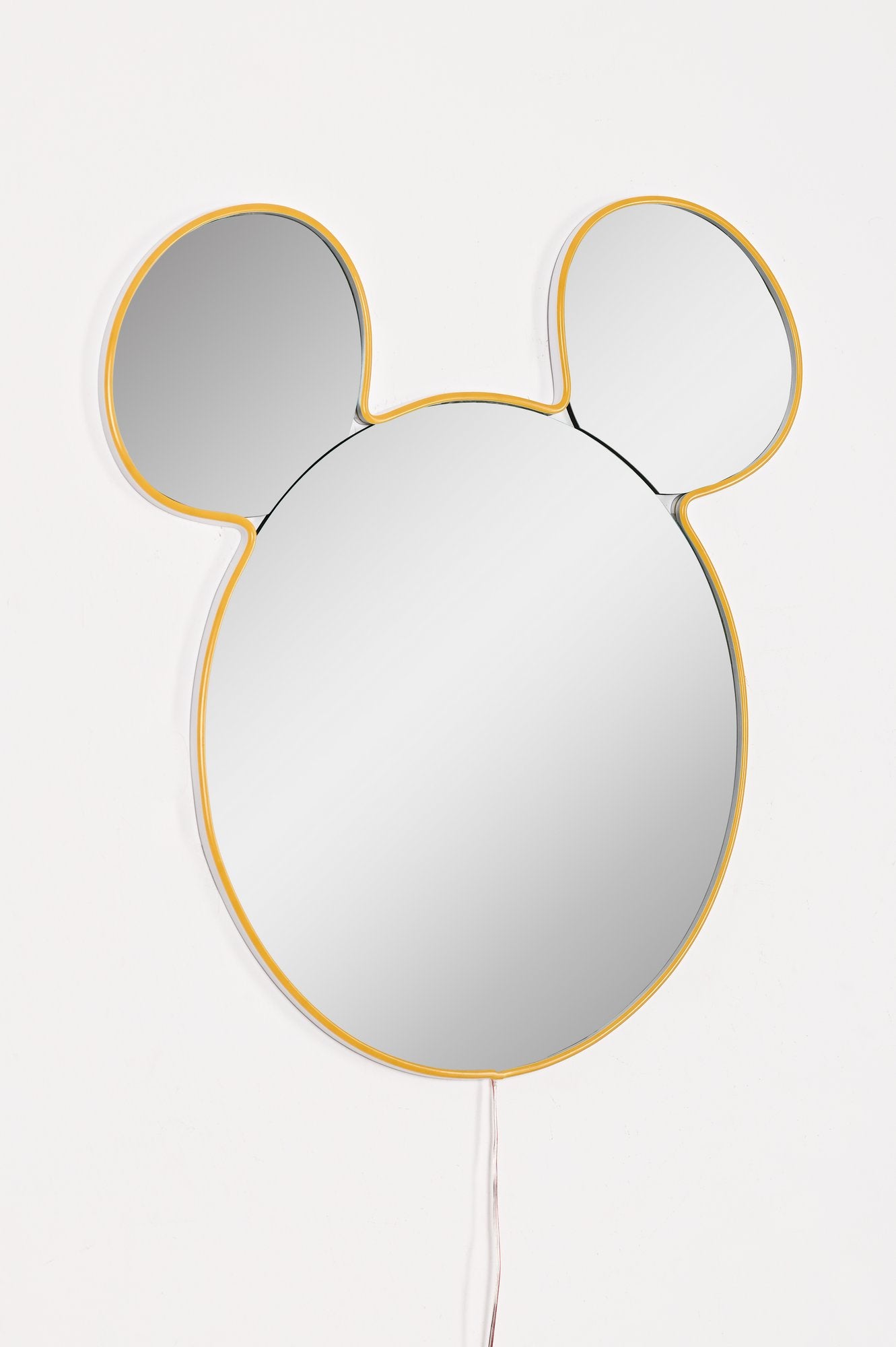 Espelho com Iluminação Led-Mickey Silver-Amarelo