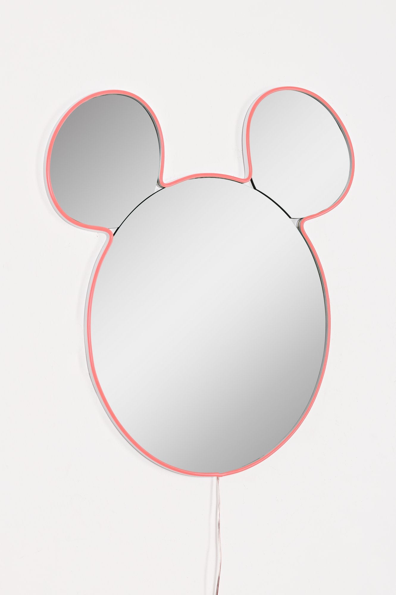 Espelho com Iluminação Led-Mickey Silver-Rosa