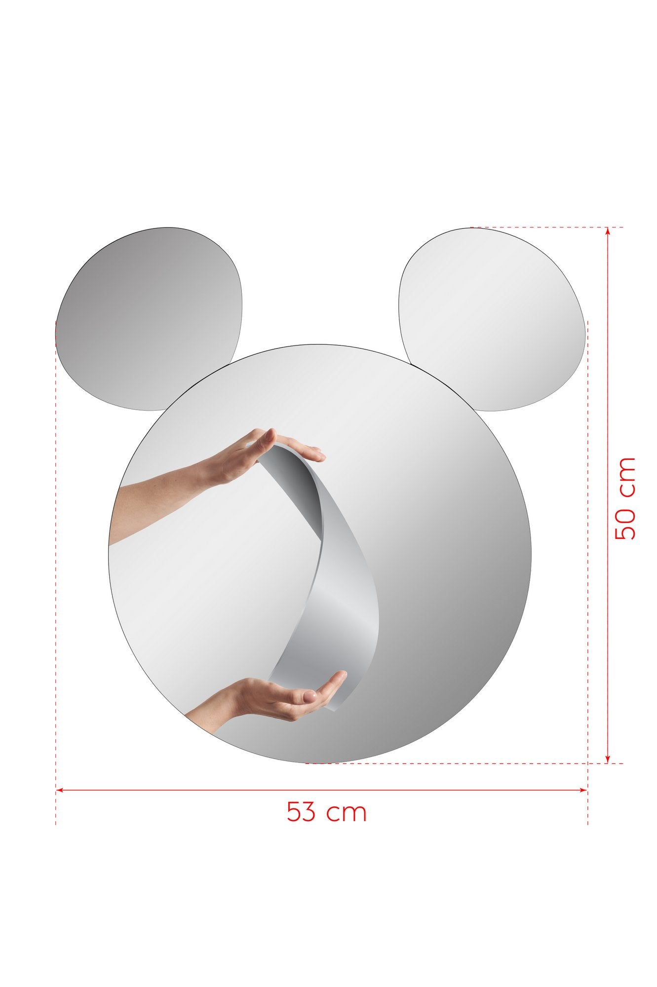 Espelho com Iluminação Led-Mickey Silver-Rosa