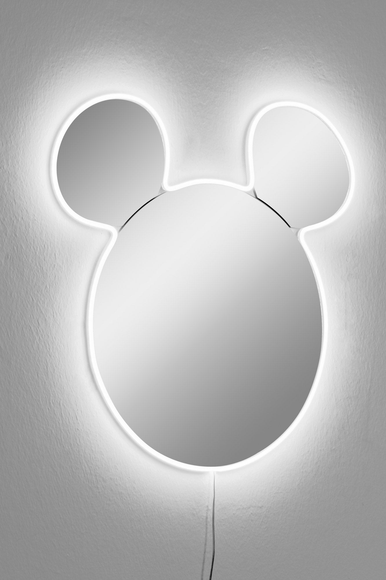 Espelho com Iluminação Led-Mickey Silver-Branco