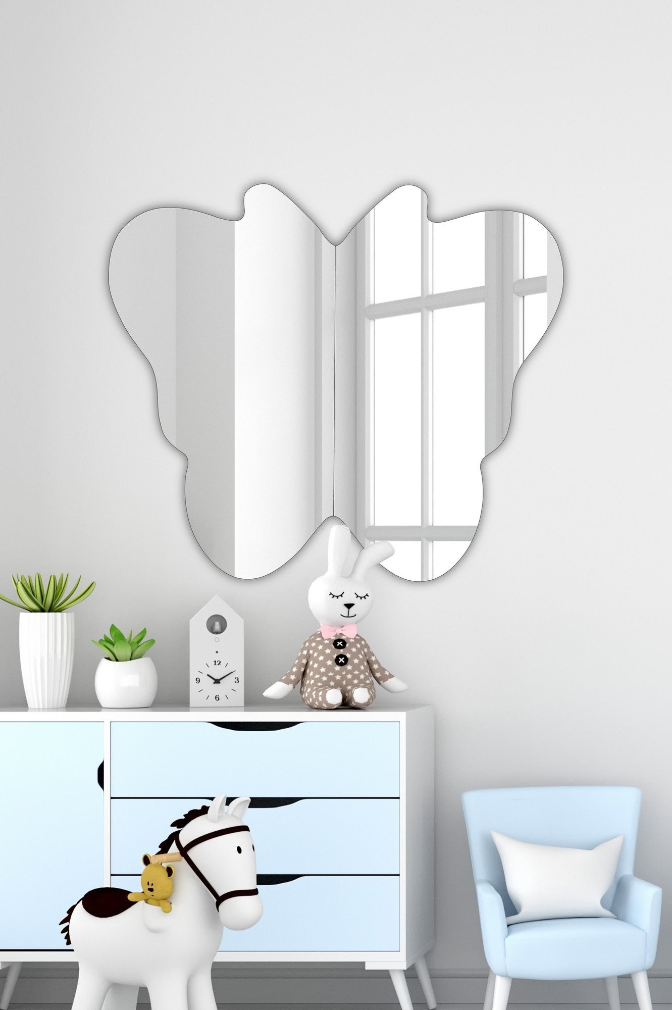 Espelho-Butterfly Silver-Prata
