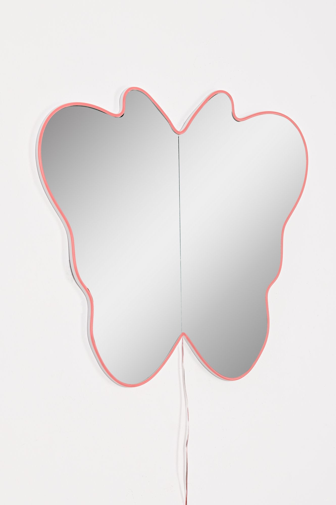 Espelho com Iluminação Led-Butterfly Silver-Rosa