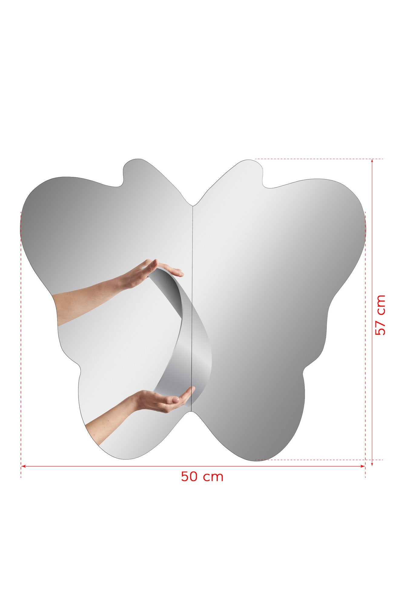 Espelho com Iluminação Led-Butterfly Silver-Branco