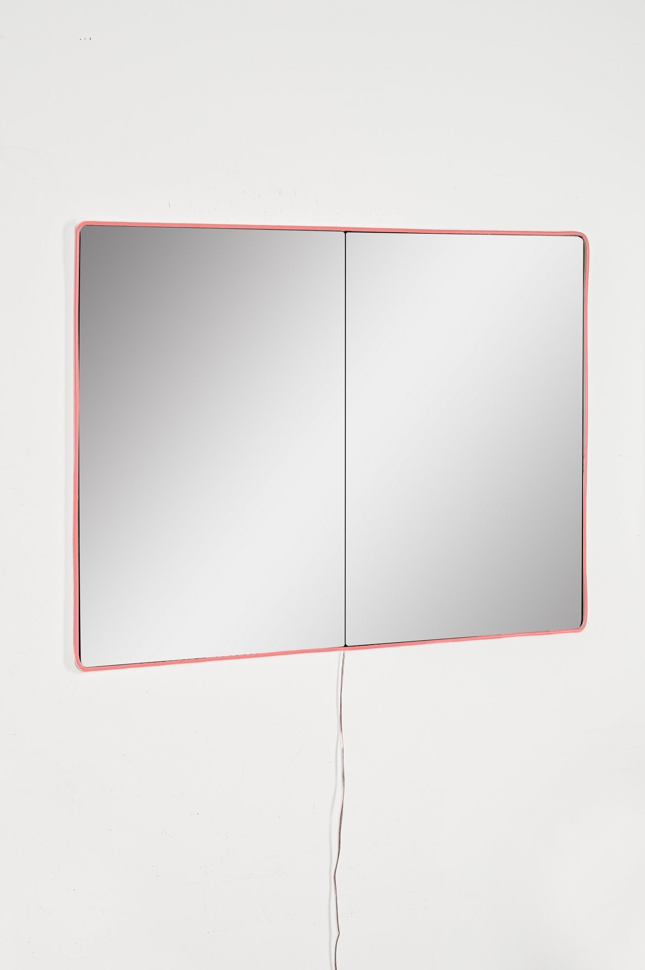 Espelho com Iluminação Led-Rectangular-Rosa
