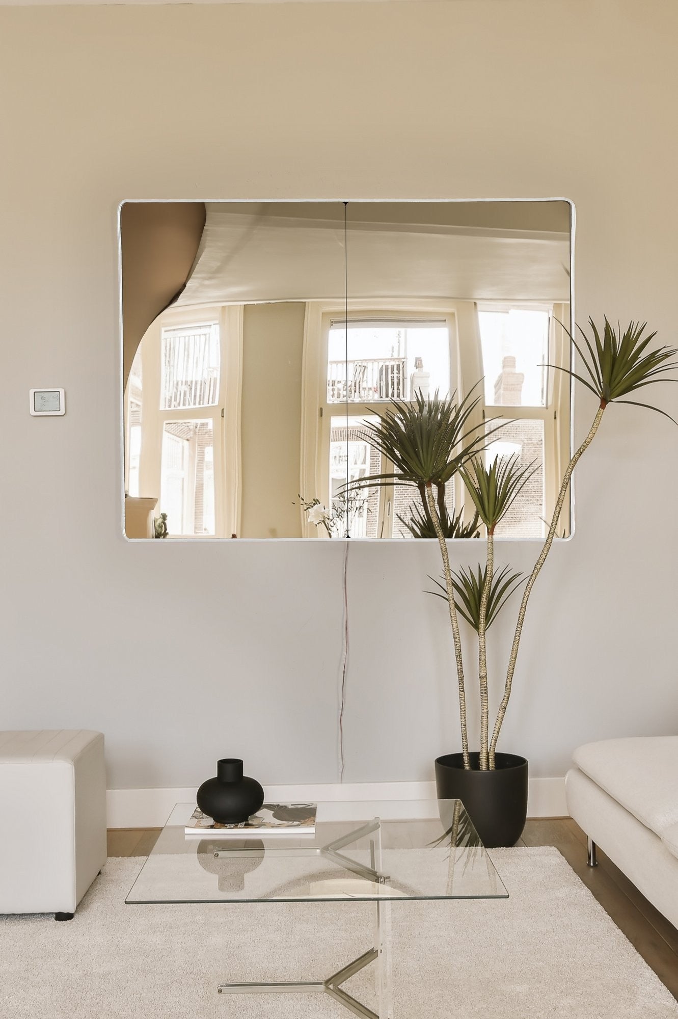 Espelho com Iluminação Led-Rectangular-Branco