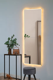 Espelho com Iluminação Led-Rectangular-Amarelo