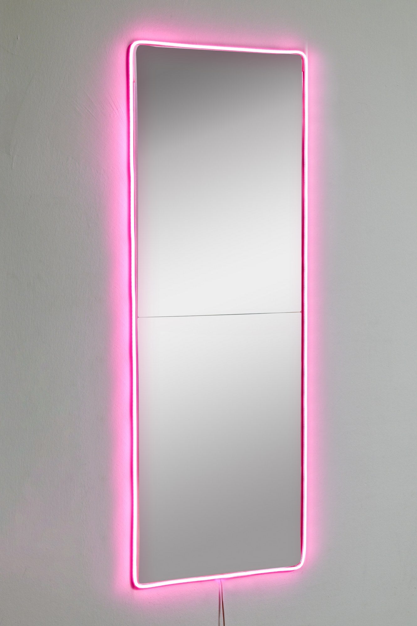 Espelho com Iluminação Led-Rectangular-Rosa