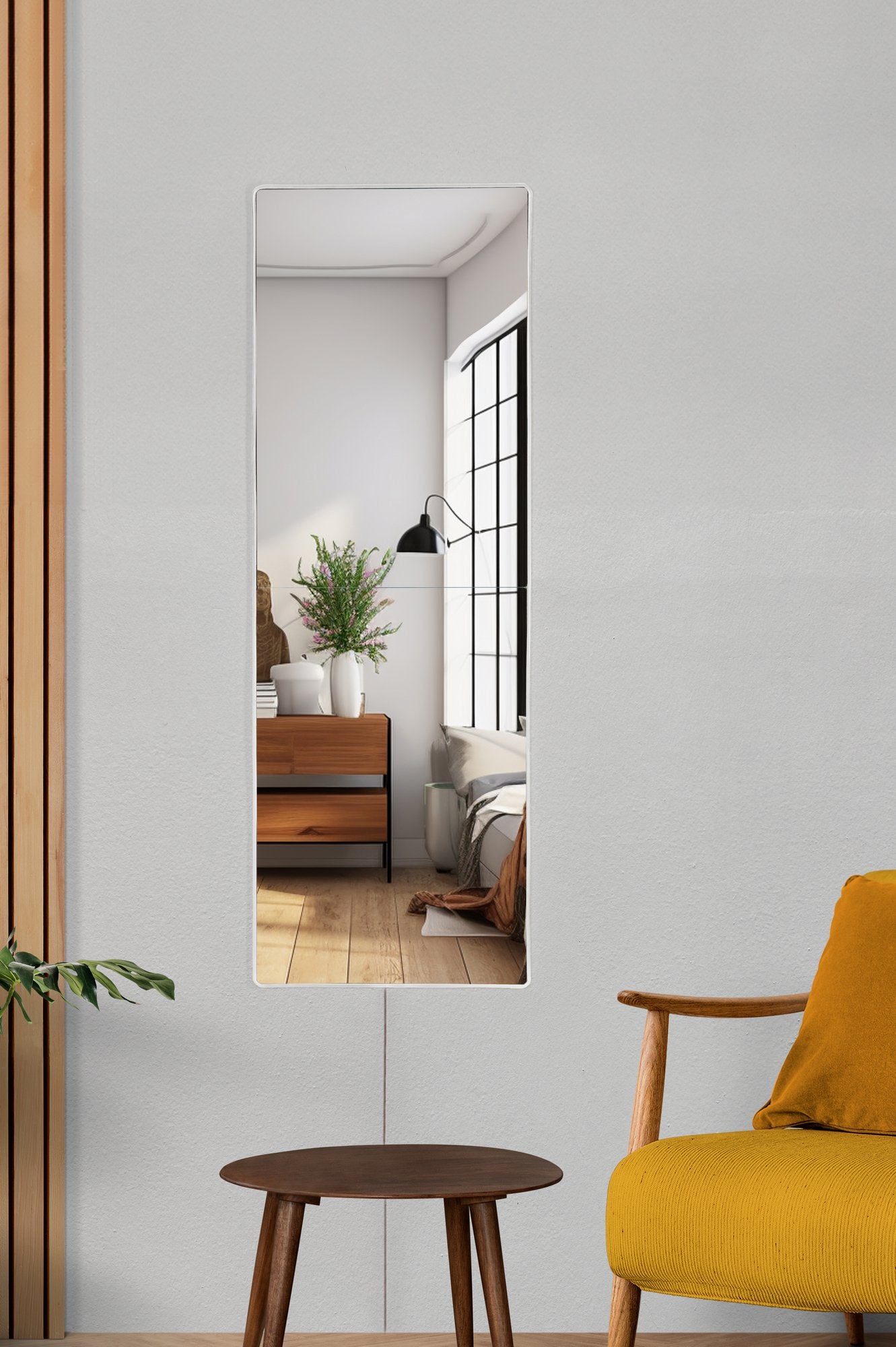 Espelho com Iluminação Led-Rectangular-Branco