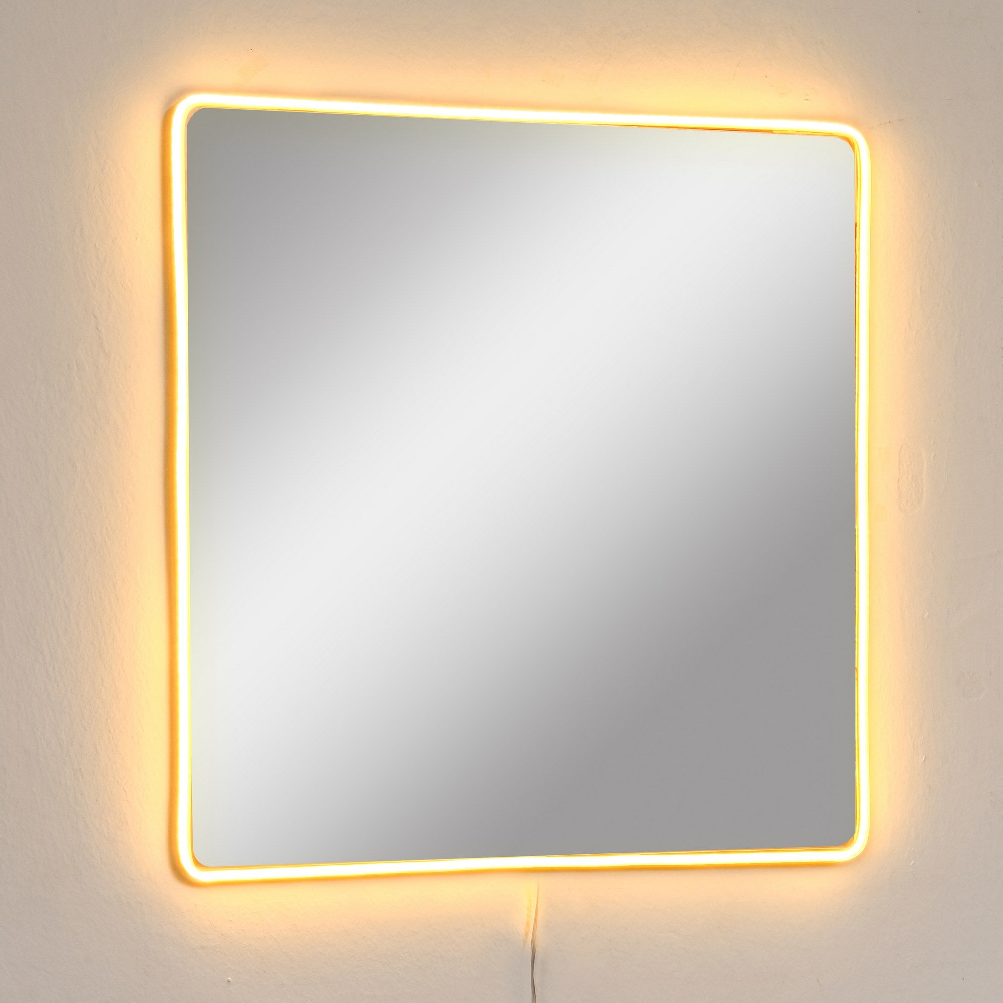 Espelho com Iluminação Led-Square-Amarelo