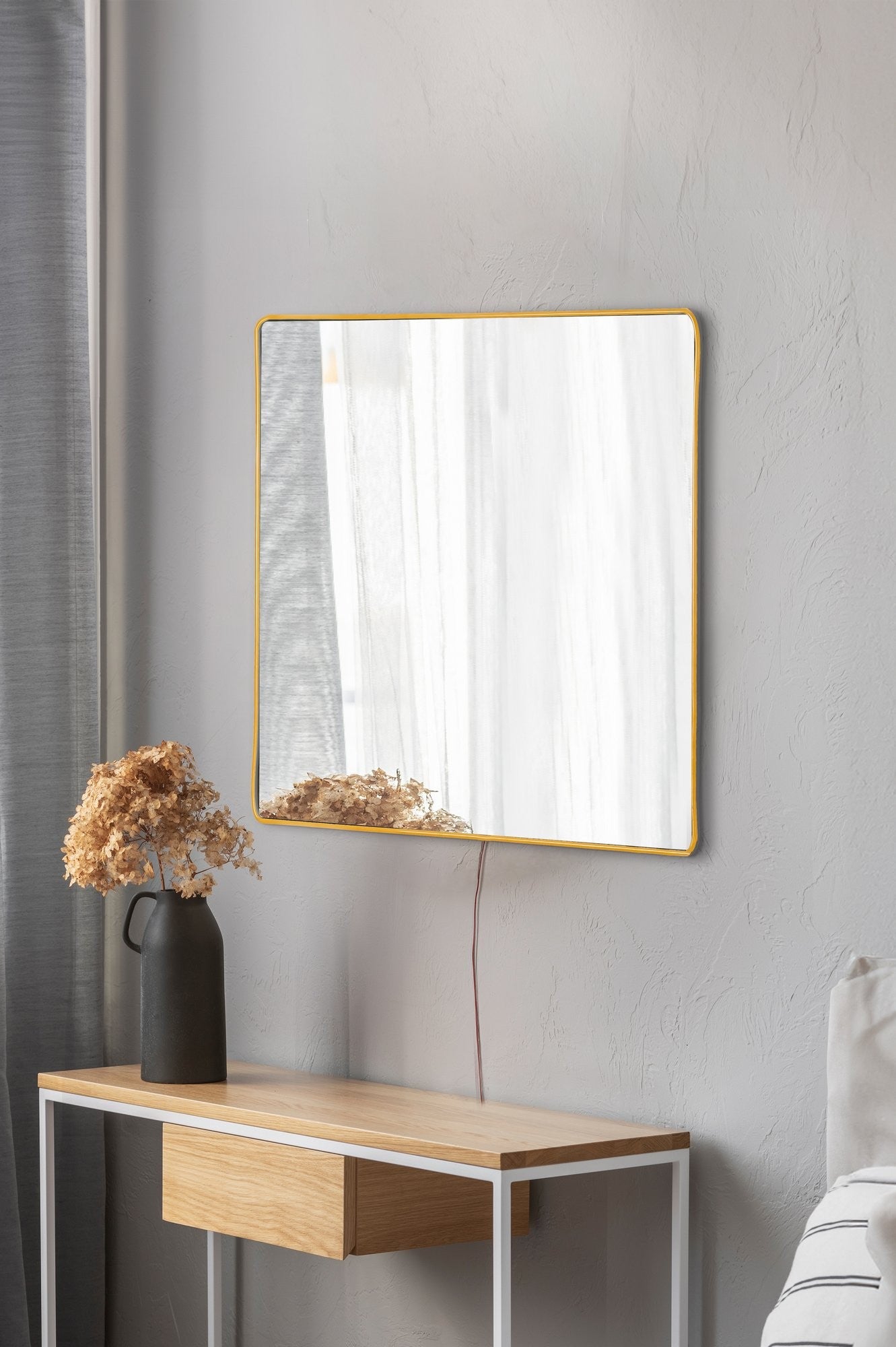 Espelho com Iluminação Led-Square-Amarelo
