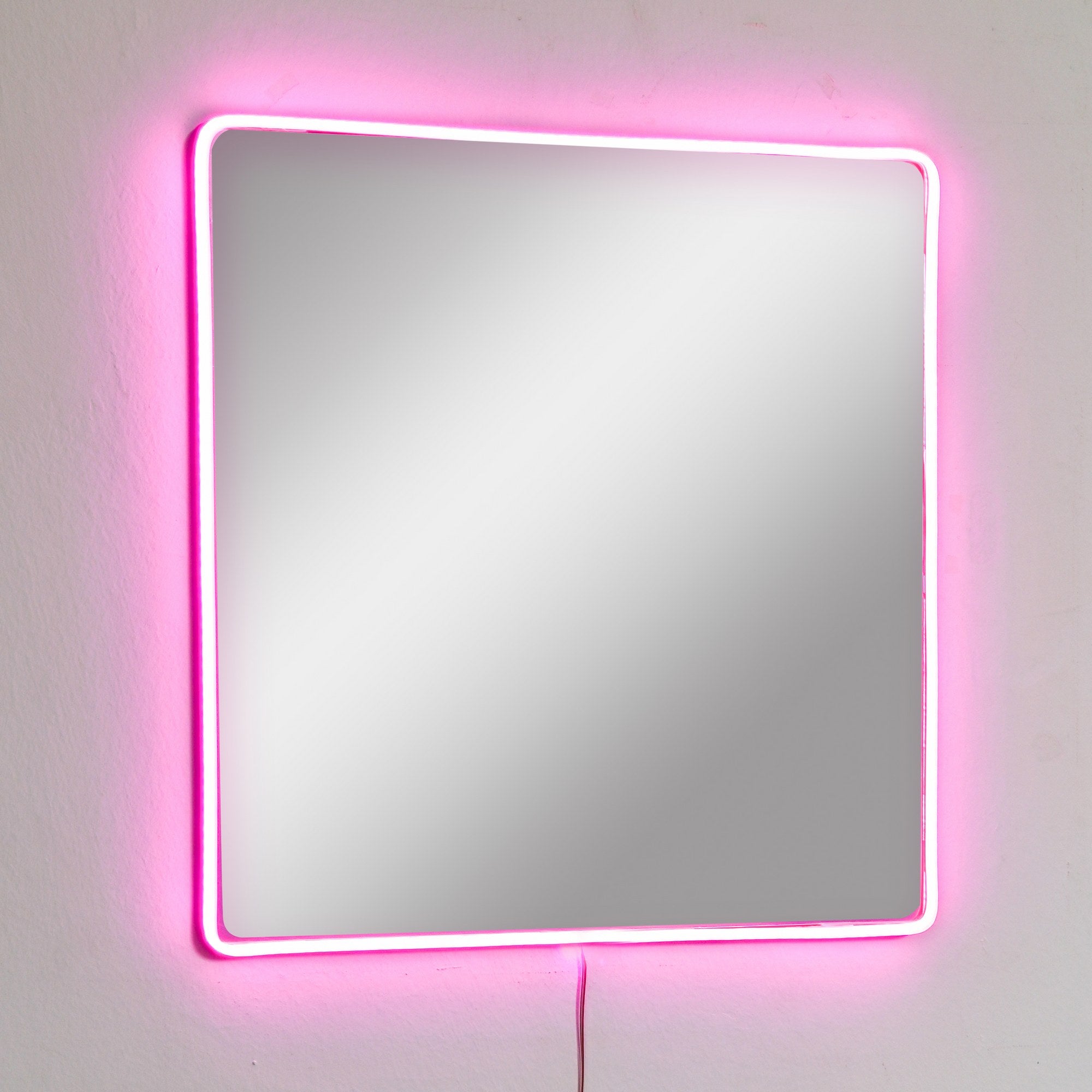 Espelho com Iluminação Led-Square-Rosa