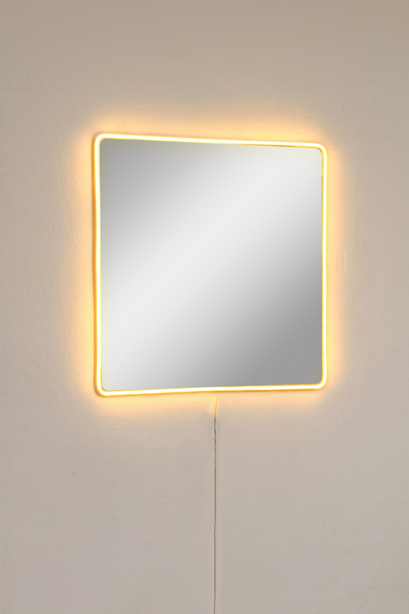 Espelho com Iluminação Led-Square-Amarelo