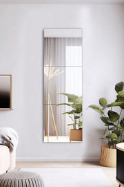 Conjunto de espelhos inquebráveis e à prova de quebra (3 peças), prateados, 40 x 120 cm | Acrílico de 5 mm com suporte de MDF | Fácil instalação com fita dupla face | Elegante e durável