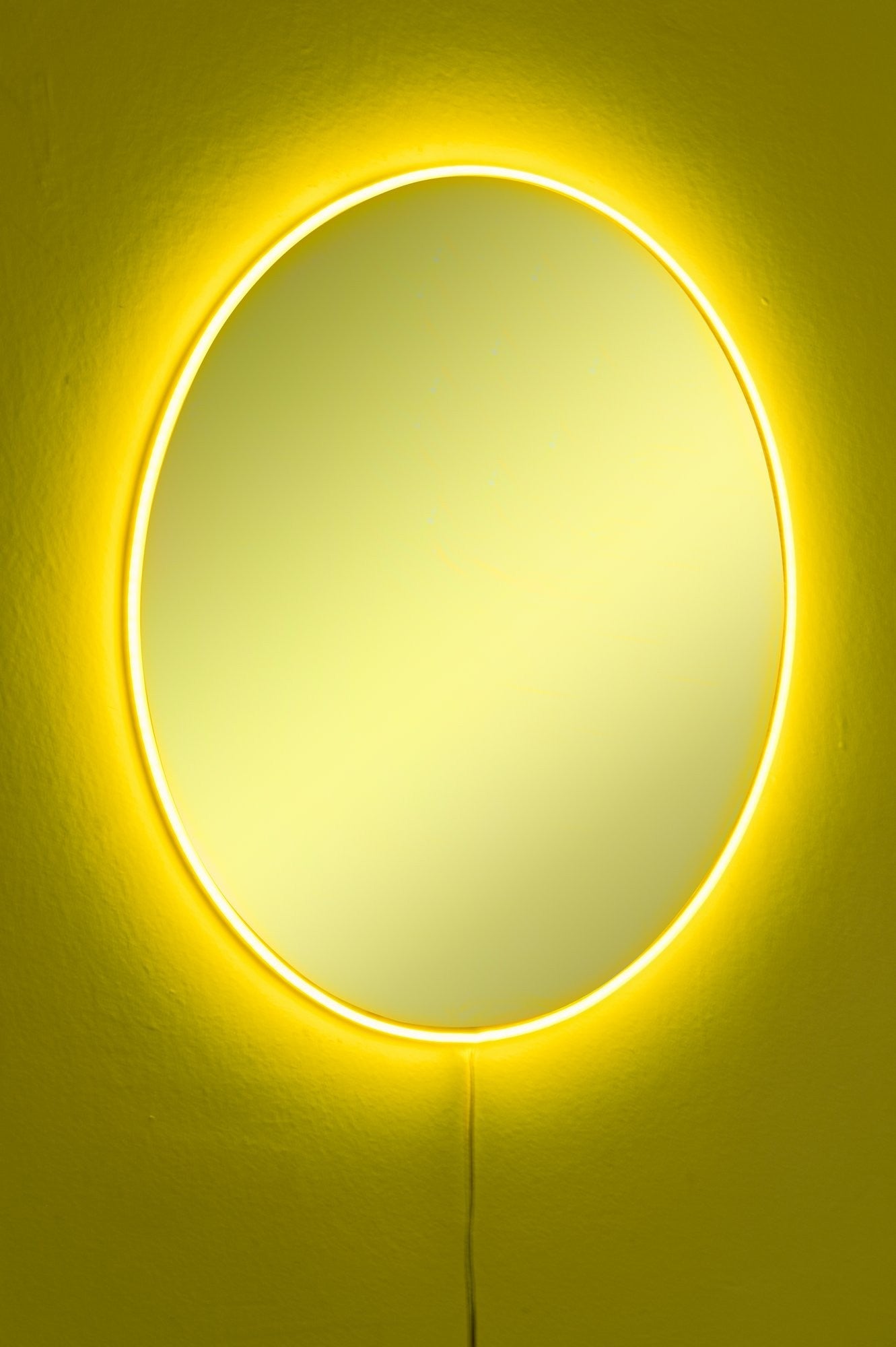 Espelho com Iluminação Led-Round-Amarelo