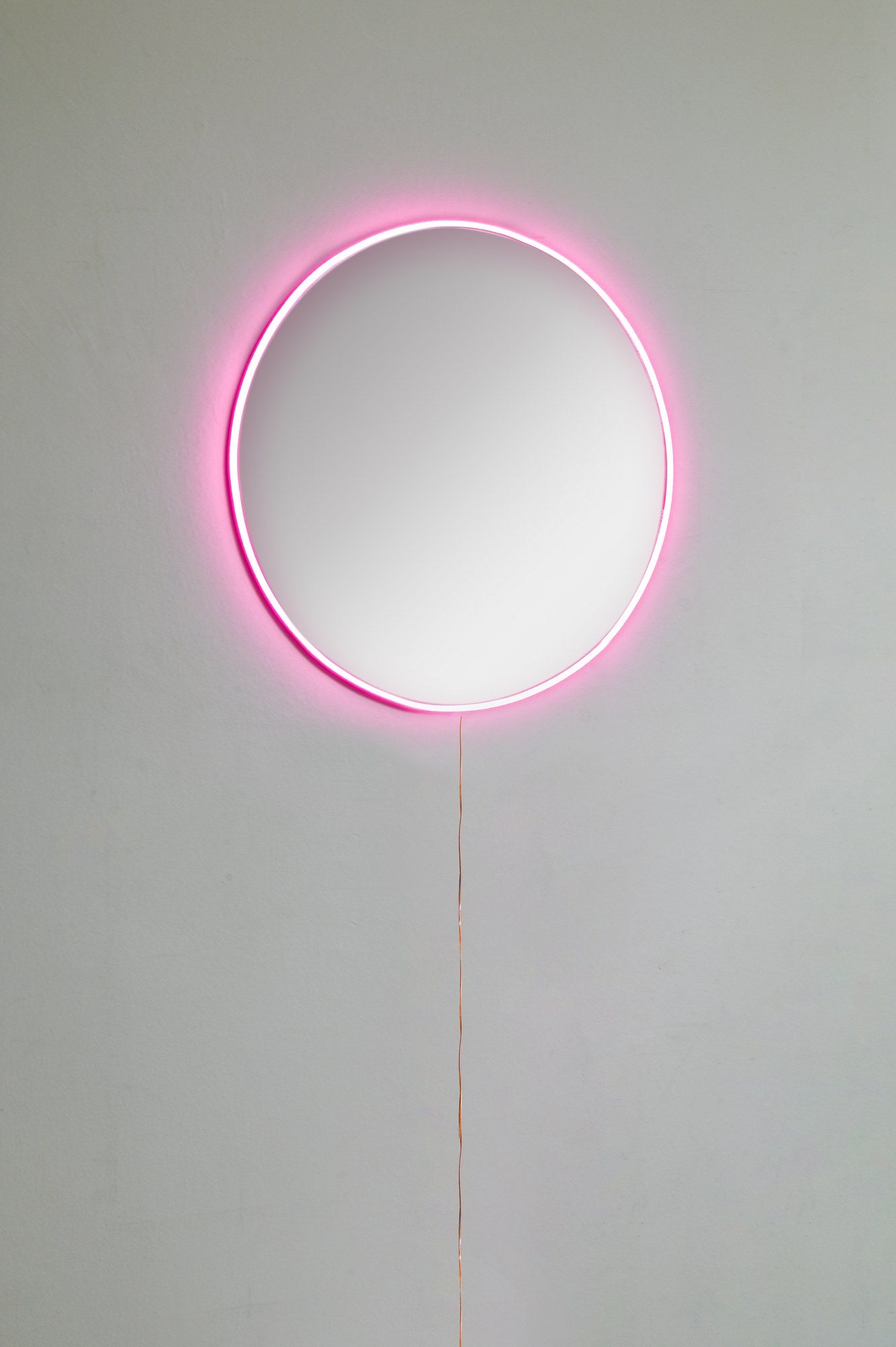 Espelho com Iluminação Led-Round-Rosa