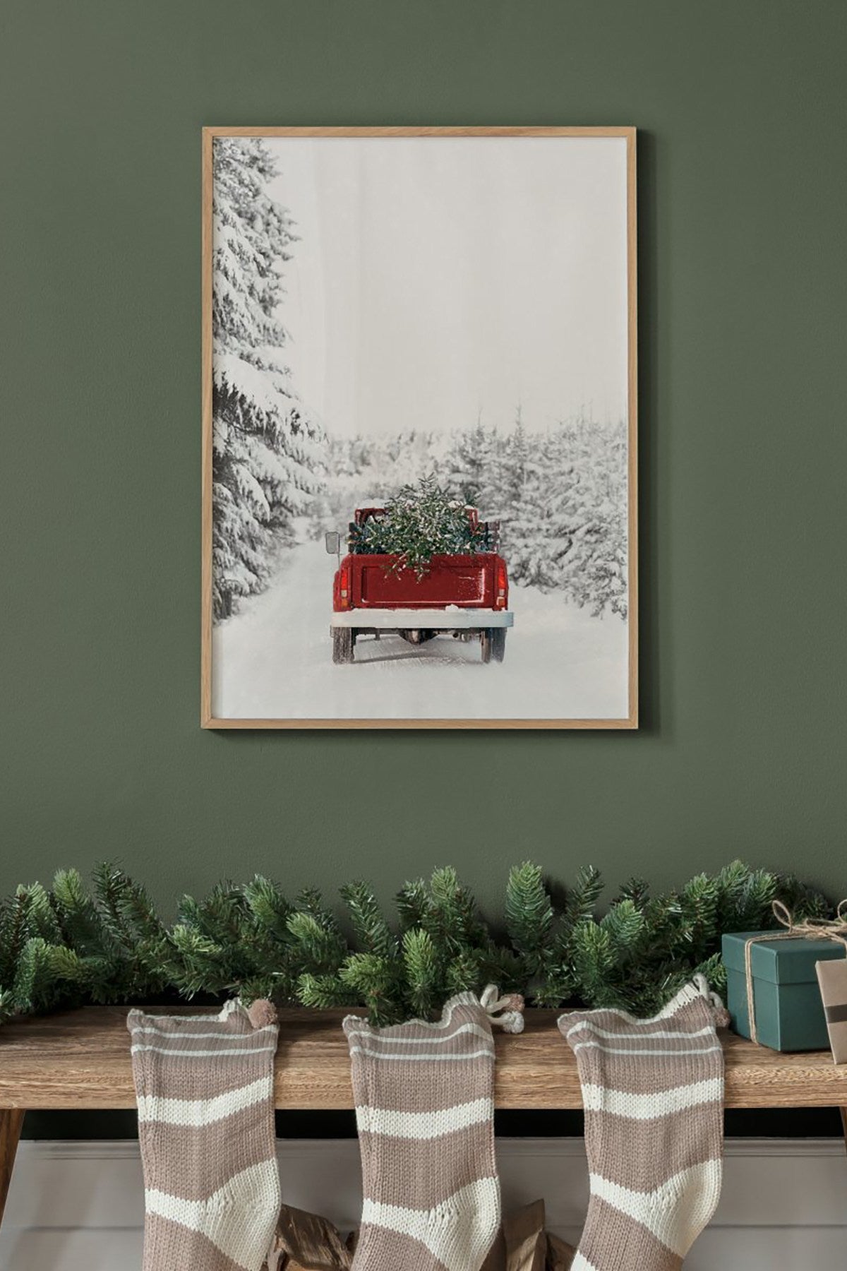 Quadro Decorativo Multicolor com Moldura de Madeira Maciça 33x48 cm – Impressão Digital