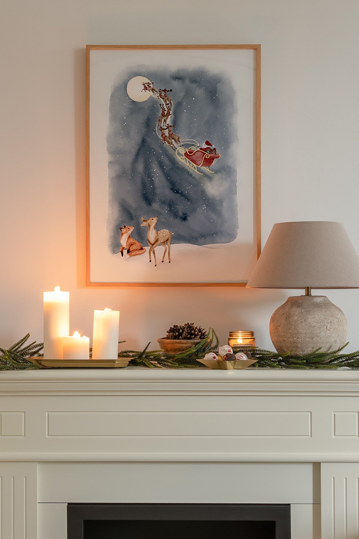 Quadro Decorativo com Moldura em Madeira Maciça 2 cm, Impressão Digital em MDF, Multicolor, 33 x 48 cm – Tekhamcerceve102 (786DKT1105)