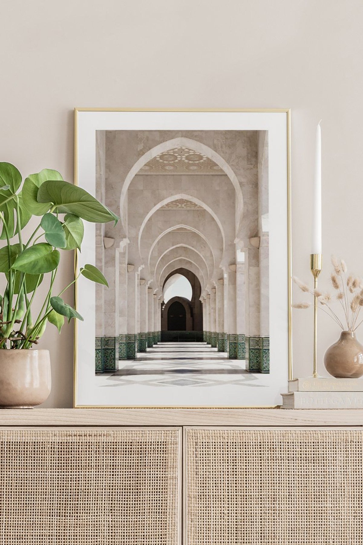 Quadro Decorativo com Moldura de Madeira Maciça (2 cm), Impressão Digital, 33 x 48 cm – Multicolor | Ref. 786DKT1106