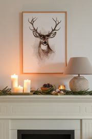 Quadro Decorativo Multicolor em Madeira Maciça - Arte Digital Emoldurada 33x48cm