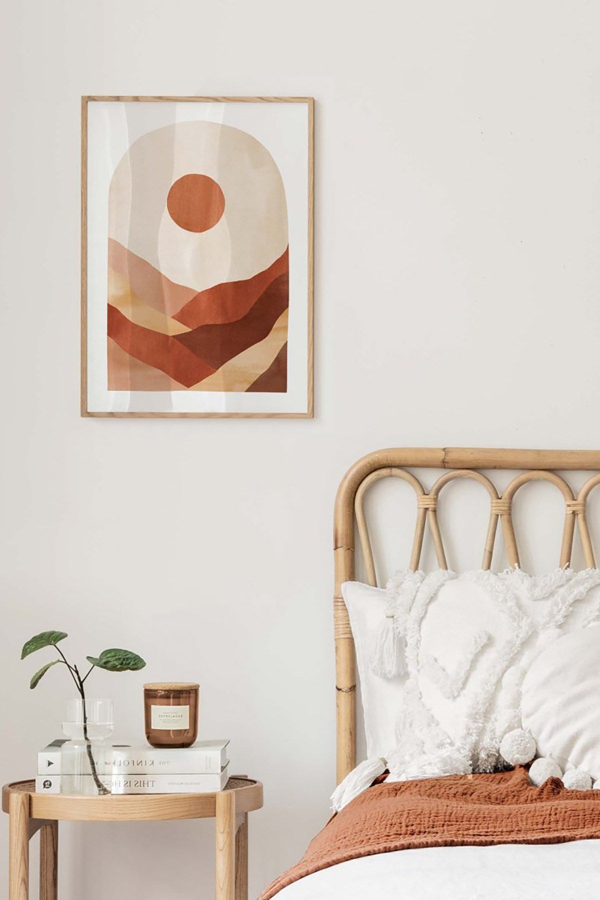 Quadro Decorativo com Moldura de Madeira Maciça (2 cm) | Impressão Digital em MDF | 33x48 cm – Multicolor