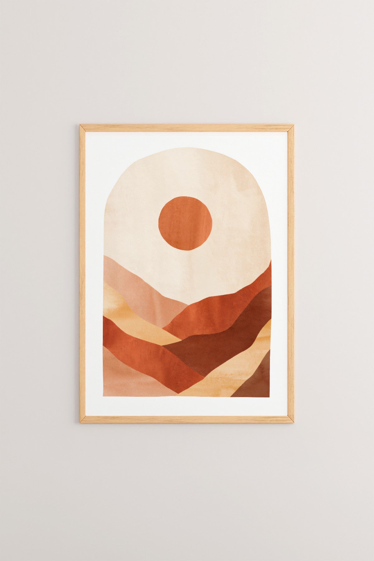 Quadro Decorativo com Moldura de Madeira Maciça (2 cm) | Impressão Digital em MDF | 33x48 cm – Multicolor