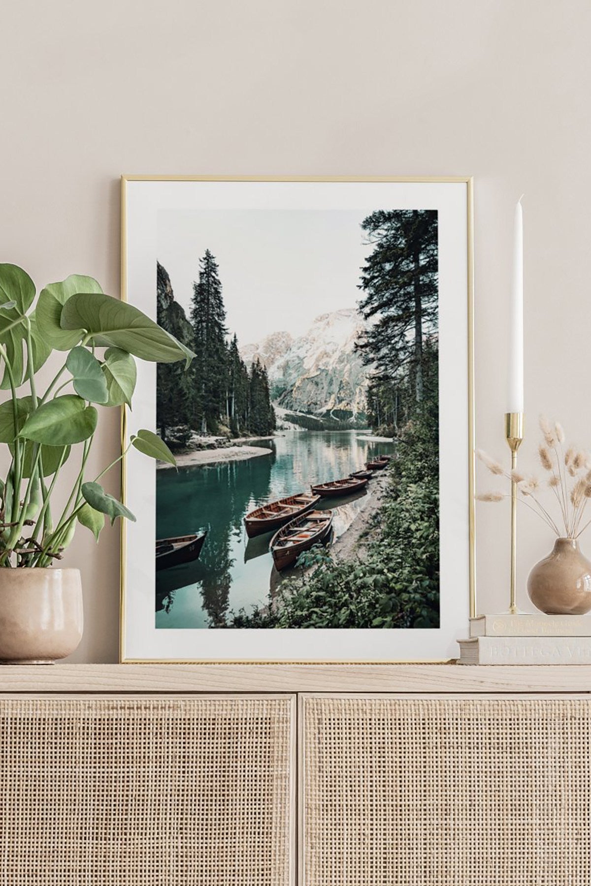 Quadro Decorativo Multicolor em Madeira Maciça - Arte Digital Emoldurada 33x48cm