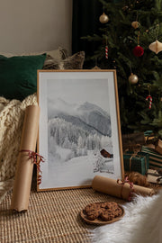 Quadro Decorativo Multicolor em Madeira Maciça - Arte Digital Emoldurada 33x48cm