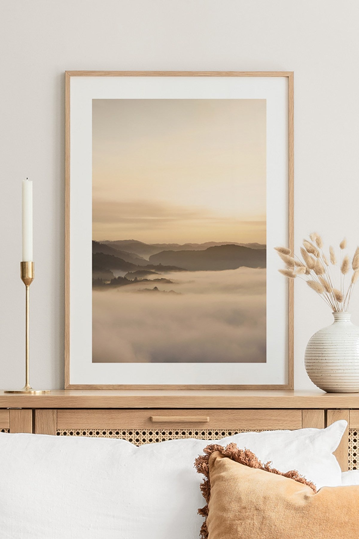 Quadro Decorativo Multicolor em Madeira Maciça - Impressão Digital 33x48cm com Moldura de 2cm