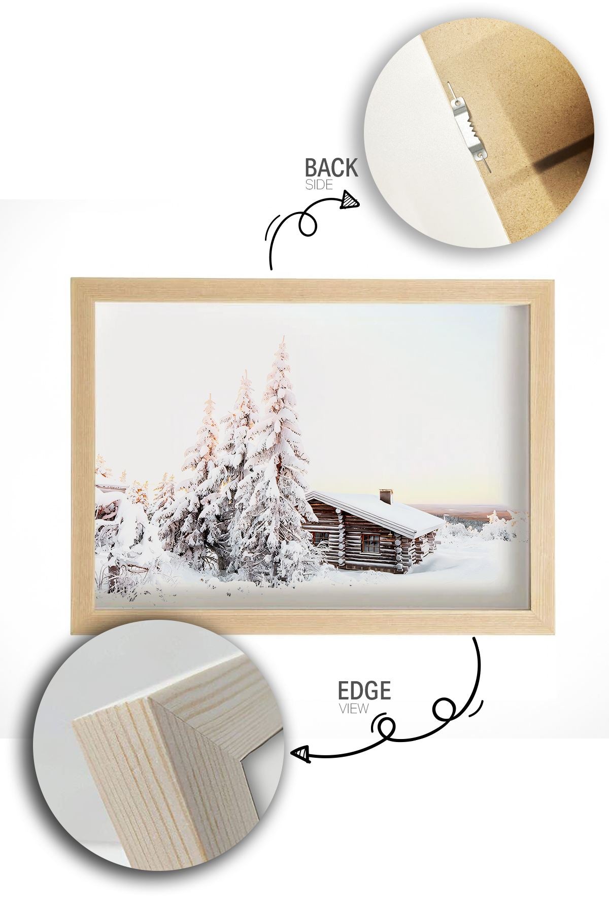 Quadro Decorativo Multicolor em Madeira Maciça - Impressão Digital 33x48cm com Moldura de 2cm