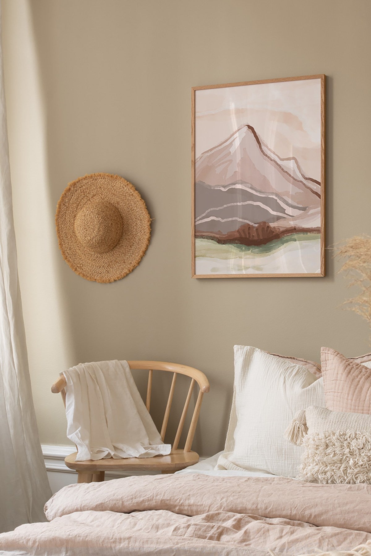 Quadro Decorativo Multicolor em Madeira Maciça - Arte Digital Emoldurada 33x48cm